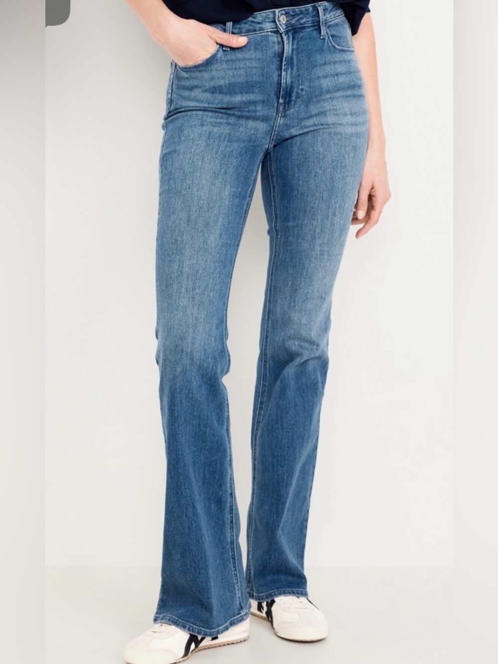 LOT OF 4- Old Navy Black and Light Blue Denim Wide Leg Jeans Bundle -REGULAR - Picture 3 of 6